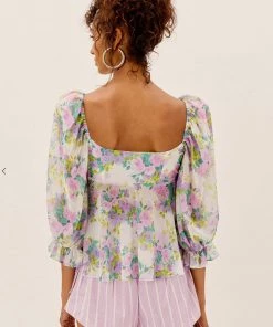 FOR LOVE AND LEMONS FOR LOVE & LEMONS MEADOW BLOUSE TOPS