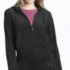 NEW ARRIVALS JUICY COUTURE CLASSIC VELOUR HOODIE LIQUORICE