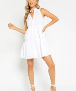 NEW ARRIVALS OLIVACEOUS TIERED TANK DRESS