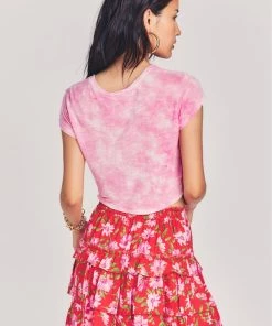 LOVESHACKFANCY CORBETT MINI SKIRT