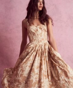 LOVESHACKFANCY MAJORY MIDI DRESS