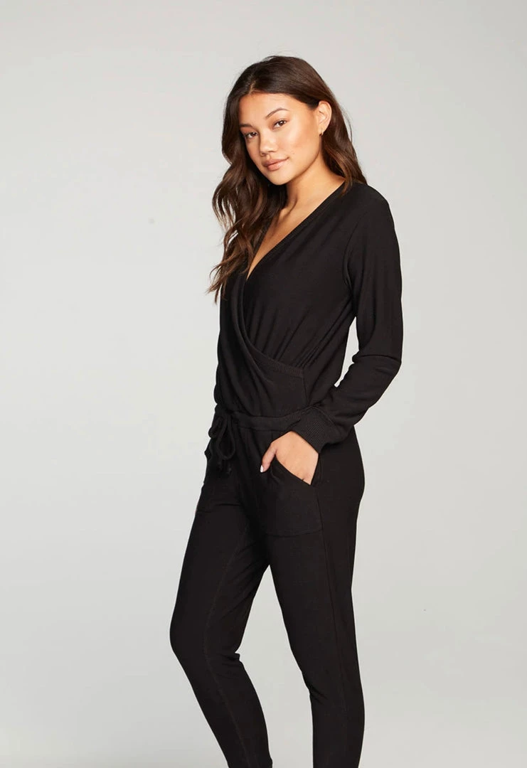 CHASER COZY KNIT LONG SLEEVE SURPLICE JUMPSUIT NEW ARRIVALS 4 CHASER COZY KNIT LONG SLEEVE SURPLICE JUMPSUIT NEW ARRIVALS