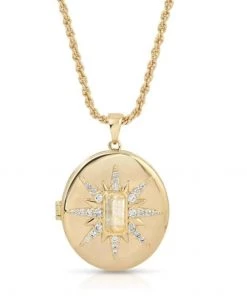 JEWELRY ELIZABETH STONE STARLIGHT LOCKET MOONSTONE