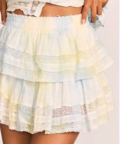 LOVESHACKFANCY RUFFLE MINI SKIRT
