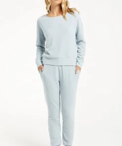 NEW ARRIVALS Z SUPPLY HANG OUT RIB LONG SLEEVE TOP