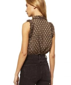NEW ARRIVALS MISA EVORA TOP MEDALLION PRINT
