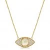JEWELRY ELIZABETH STONE GEMSTONE EVIL EYE NECKLACE WELO OPAL