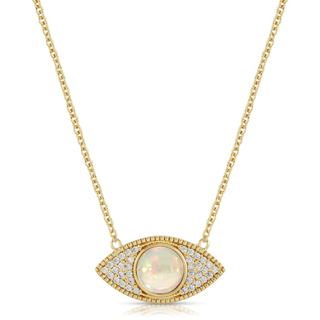 JEWELRY ELIZABETH STONE GEMSTONE EVIL EYE NECKLACE WELO OPAL 3 JEWELRY ELIZABETH STONE GEMSTONE EVIL EYE NECKLACE WELO OPAL