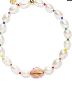 JEWELRY TAI HANDMADE PEARL BRACELET W/SHELL