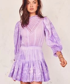 LOVE SHACK FANCY DRESSES LOVESHACKFANCY LAVENDAR VIOLA DRESS