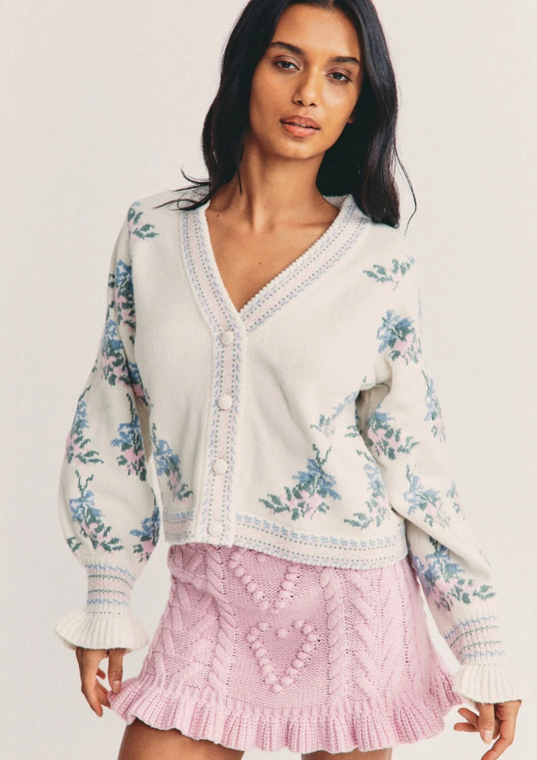 LOVE SHACK FANCY LOVESHACKFANCY BOSOCM CARDIGAN SWEATER NEW ARRIVALS 4 LOVE SHACK FANCY LOVESHACKFANCY BOSOCM CARDIGAN SWEATER NEW ARRIVALS