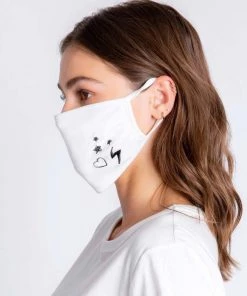 P.J. SALVAGE IVORY STARS & HEART FACE MASK