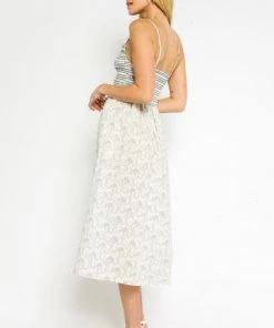 OLIVACEOUS NEW ARRIVALS OlLIVACEOUS BLUE FLORAL MIDI DRESS