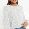 PROJECT SOCIAL TEE PROJECT SOCIAL T RAW STRIPED COZY TOP TOPS