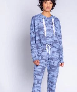 P.J. SALVAGE STARLIGHT DENIM CAMO HOODIE