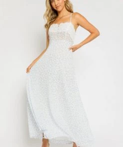 OLIVACEOUS BLUE LEOPARD MAXI DRESS NEW ARRIVALS