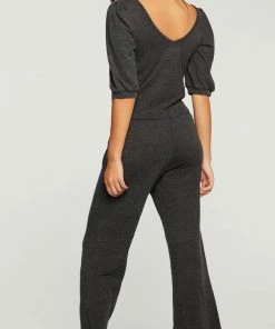 CHASER JERSEY PUFF SLEEVE WIDE LEG JUMPSUIT ROMPERS & JUMPSUITS 7 CHASER JERSEY PUFF SLEEVE WIDE LEG JUMPSUIT ROMPERS & JUMPSUITS
