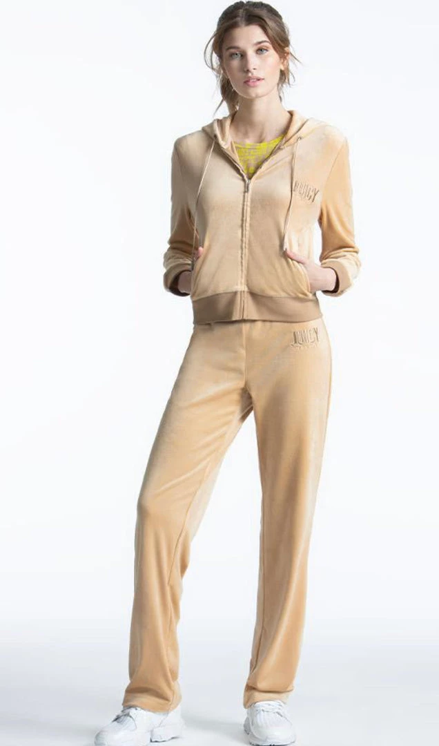 JUICY COUTURE CLASSIC VELOUR HOODIE BEACHWOOD 6 JUICY COUTURE CLASSIC VELOUR HOODIE BEACHWOOD