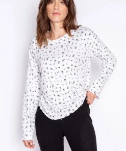 P.J. SALVAGE AROUND THE EDGES LONG SLEEVE TOP