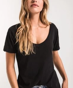 TOPS Z SUPPLY SLUB V NECK TEE 55164