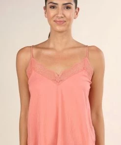 LOVE STITCH LOVESTITCH ZARINA LACE TRIM CAMI TOPS