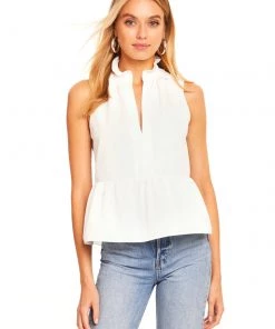 AMANDA UPRICHARD SLEEVELESS SAFFRON TOP