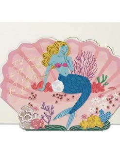 RED CAP BLUE MERMAID CARD