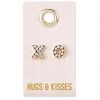 SANTA BARBARA STUD EARRINGS HEARTS AND KISSES