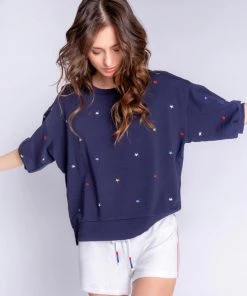 P.J. SALVAGE AMERICAN DREAMS SHORT SLEEVE STAR TOP
