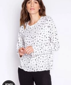 P.J. SALVAGE AROUND THE EDGES LONG SLEEVE TOP
