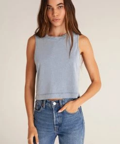 Z SUPPLY SLOANE JERSEY DENIM MUSCLE TANK NEW ARRIVALS