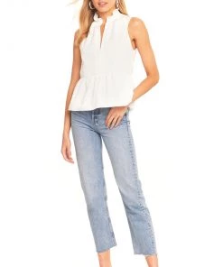 AMANDA UPRICHARD SLEEVELESS SAFFRON TOP