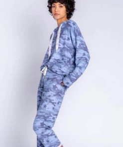 P.J. SALVAGE STARLIGHT DENIM CAMO HOODIE