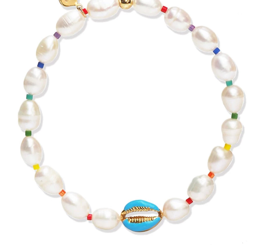 JEWELRY TAI HANDMADE PEARL BRACELET W/SHELL 4 JEWELRY TAI HANDMADE PEARL BRACELET W/SHELL