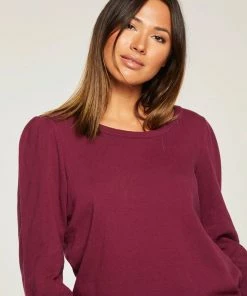 CHASER COTTON FLEECE PUFF SLEEVE PULLOVER 8 CHASER COTTON FLEECE PUFF SLEEVE PULLOVER