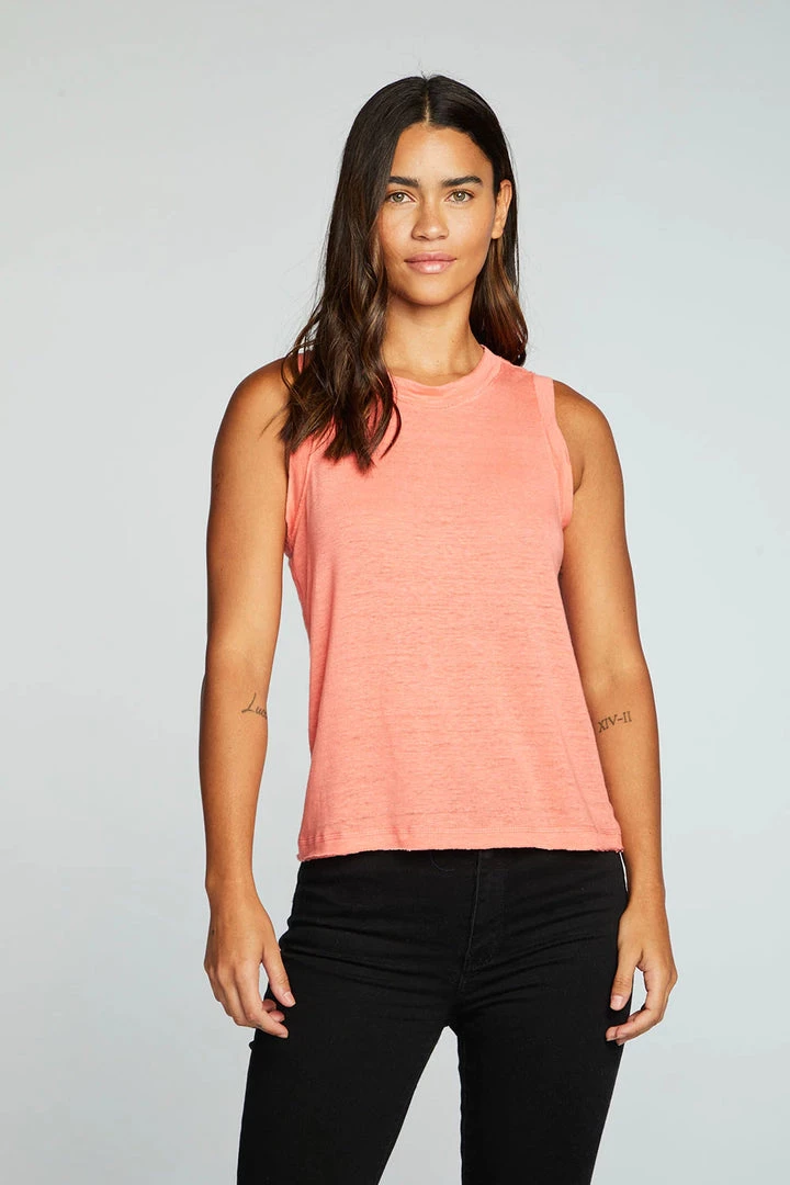 CHASER LINEN JERSEY MUSCLE TANK NEW ARRIVALS 3 CHASER LINEN JERSEY MUSCLE TANK NEW ARRIVALS