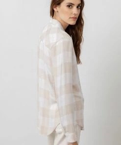 RAILS ALMOND WHITE HUNTER BLOUSE NEW ARRIVALS