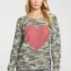 CHASER RED HEART CAMO PULLOVER SWEATERS & KNITS 2 CHASER RED HEART CAMO PULLOVER SWEATERS & KNITS