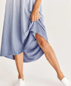 Z SUPPLY AMALFI SLUB DIP DYE DRESS NEW ARRIVALS