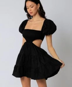 OLIVACEOUS CUT OUT BABY DOLL DRESS NEW ARRIVALS