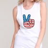 Shop Doll OC AMERICAN FLAG PEACE TANK TOPS