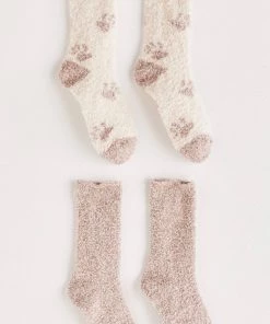 Z SUPPLY GIFTS Z SUPPY 2-PACK PAW PLUSH SOCKS