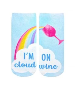 LIVING ROYAL I'M ON A CLOUD WINE ANKLE SOCK 55653