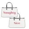 SANTA BARBARA NICE/NAUGHTY CANVAS TOTE BAGS