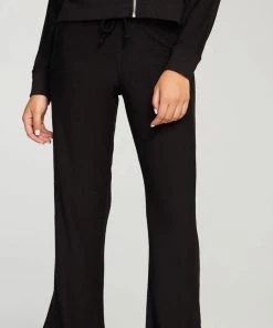 CHASER COZY KNIT RIB PANELED LOUNGE PANT