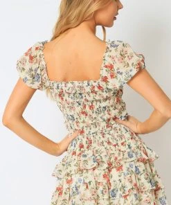 OLIVACEOUS CHIFFON DAHLIA TOP