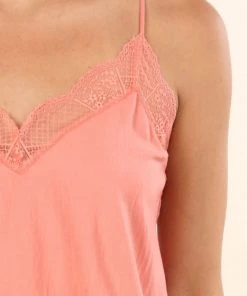 LOVE STITCH LOVESTITCH ZARINA LACE TRIM CAMI TOPS