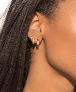 TAI JEWELRY TAI HUGGIES WITH MARQUISE CZ ACCENT NEW ARRIVALS