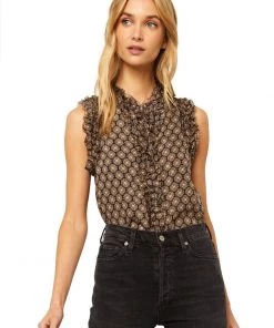NEW ARRIVALS MISA EVORA TOP MEDALLION PRINT