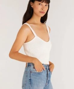Z SUPPLY ELSA RIB SWEATER KNIT CAMI SANDSTONE NEW ARRIVALS